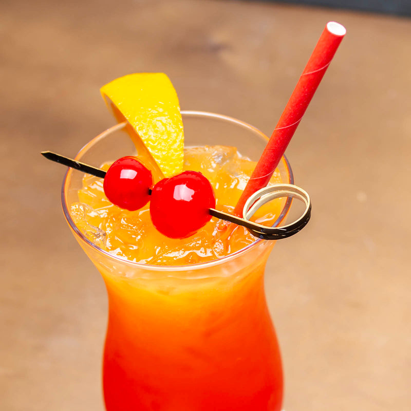 BarConic® "Eco-Friendly" Paper Straws - Red - 7 3/4" - Packs of 100