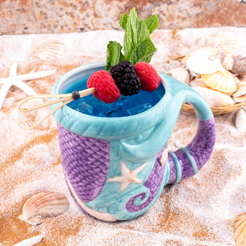 LookHUMAN Tazza In Ceramica 'You Poetic Noble Land Mermaid' - 311 Ml, Bianca, Con Illustrazione Di Falena, Lavabile In Lavastoviglie