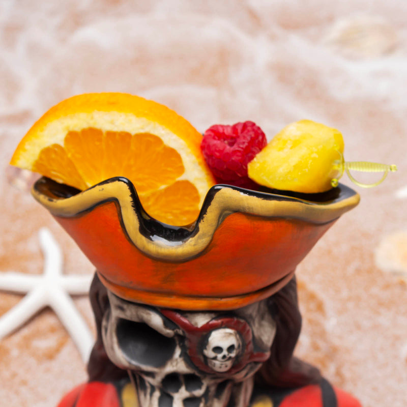 ceramic skeleton pirate tiki mug 
