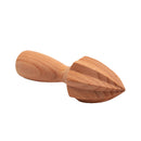 Wooden citrus press on a white background