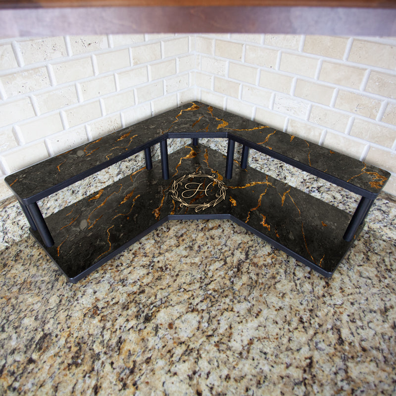 Custom Counter Caddies™ "Marble Monogram" Themed Artwork Multiple Bar Supplies