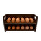 Wooden Egg Holder for 2 Dozen Eggs Dark Walnut Stain With Laser Engraving Customizable Farm Fresh Eggs Handcrafted in the USA with eggs
