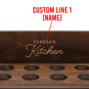Wooden Egg Holder for 2 Dozen Eggs Dark Walnut Stain With Laser Engraving Customizable Farm Fresh Eggs Handcrafted in the USA for Custom Name