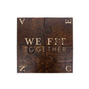 Custom Wooden Puzzle Coasters - Set of 4 - Engraved Monogram Design