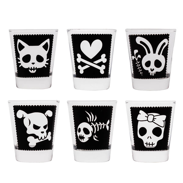 Cutesy Skulls 1.5oz Shot Glasses