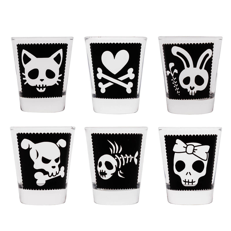 Cutesy Skulls 1.5oz Shot Glasses