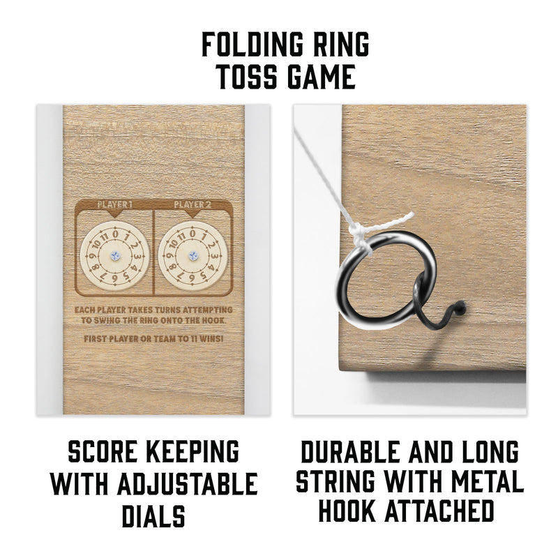 Customizable Engraved Wall Mounted Folding Ring Toss - Brewery Beer Hop