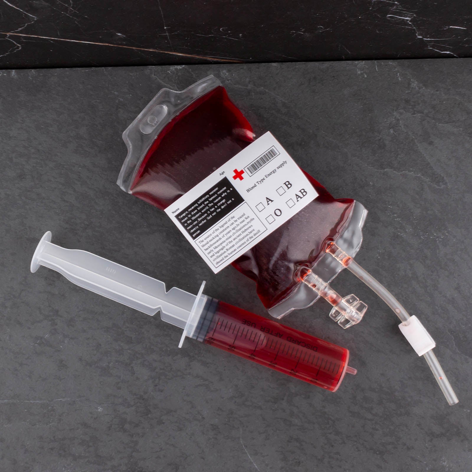 blood to rain in a bag of tricks Halloween Drinking IV Blood Bags
