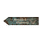 Wooden sign with 'Haunted Highway' text and ghost graphic on a white background