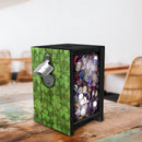 Wooden Bottle Cap Holder Box with Metal Bottle Opener - Black Stain - Custom Irish Pub Design