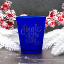 BarConic® Dark Blue Frosted Shot Glass - Jingle All the Way - 1.5oz