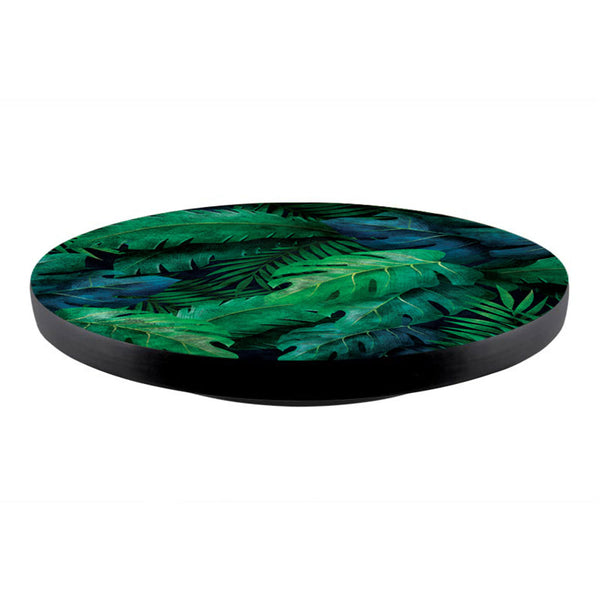 Tropical Green Leaves Design Lazy Susan 
