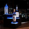 BarConic® LED Liquor Bottle Display Shelf - Inside Corner - 3 Steps - Black