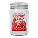 BarConic Christmas Collection -  Mason Jar Glassware-  12 ounce - Several Design Options