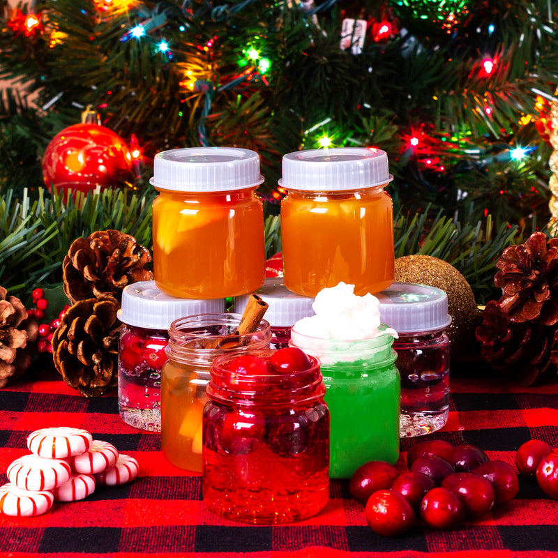 Wee Little Mason Jars with Lids - for Food, Drinks, and Decoration