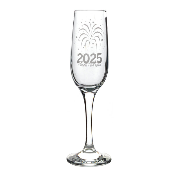 New Years Champagne Glass -  2025 - 7.5oz Flute