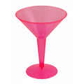 Plastic Neon Martini Cups - 8 ounce - Packs of 10