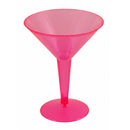 Plastic Neon Martini Cups - 8 ounce - Packs of 10
