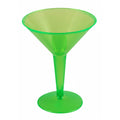 Plastic Neon Martini Cups - 8 ounce - Packs of 10