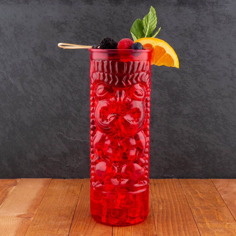 Plastic Tiki Cup - Red - 24oz