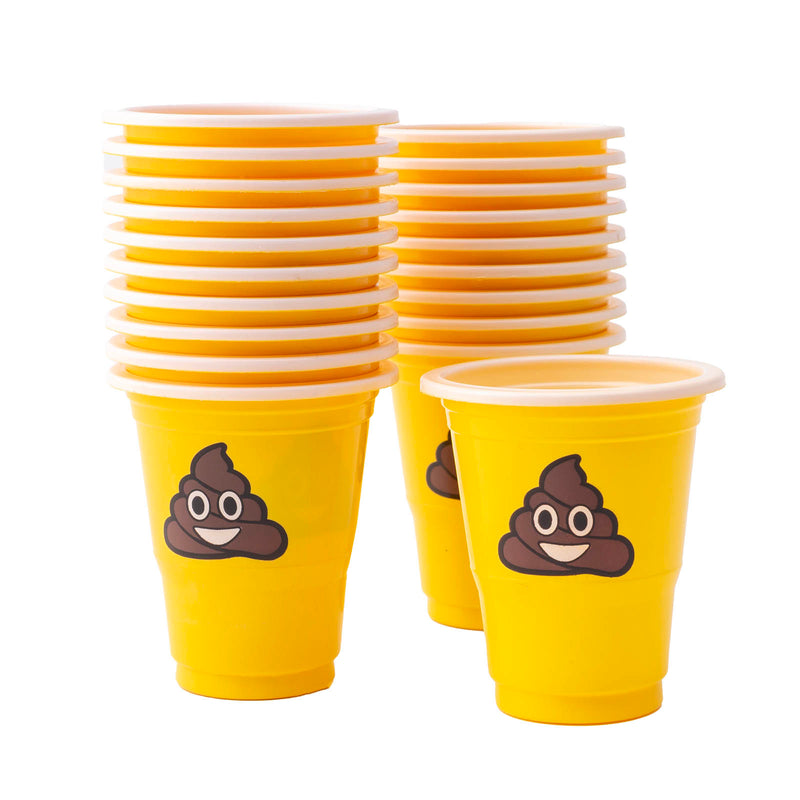 Poop Emoji Shot Plastic Cups - 1 oz - 20 pack