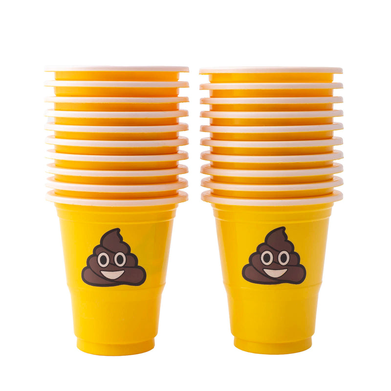 Poop Emoji Shot Plastic Cups - 1 oz - 20 pack