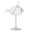 BarConic® Cocktail Glass w/ Straw - Puffer Fish