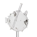 BarConic® Cocktail Glass w/ Straw - Puffer Fish