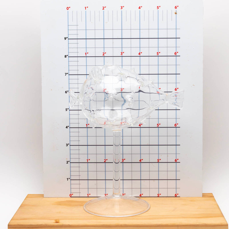 BarConic® Cocktail Glass w/ Straw - Puffer Fish