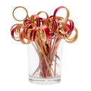 Ring Bamboo Cocktail Picks - Red - 100 Pack