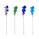 Glass Seahorse Cocktail Picks - Set of 4
