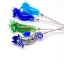 Glass Seahorse Cocktail Picks - Set of 4