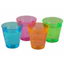 Plastic Neon Shot Cups - 2 ounce - Packs of 50
