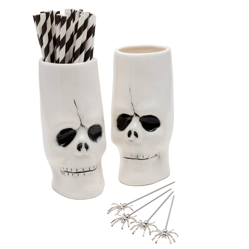 Skull Tiki Drinkware Gift Set