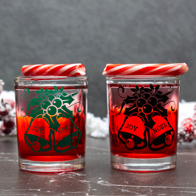 VOTIVE/SHOT GLASS - CHRISTMAS BELLS - 2.5 OZ.