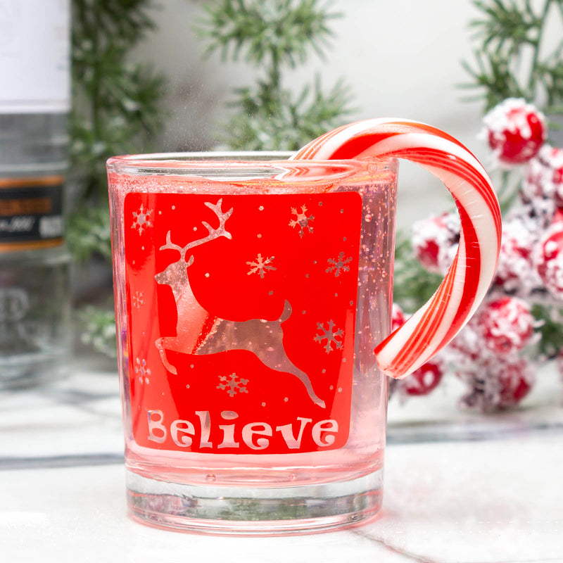 Votive/Shot Glass - Reindeer Believe - 2.5 Ounce