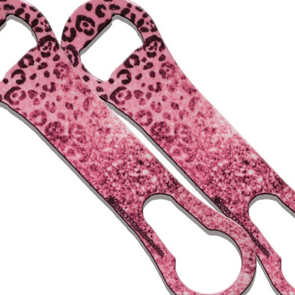 V-Rod® Pink or Purple Leopard Glitter Bottle Opener