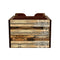 Bar Top Napkin Caddy - Rustic Wood Planks