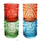 Colored Tiki Stacking Tumblers (12oz) - Set of 4