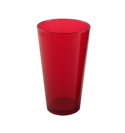 16oz Plastic Colored Mixing Glasses Red