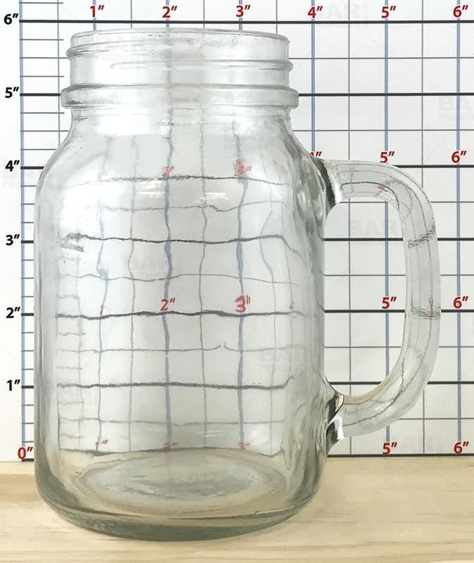 BarConic Mason Jar Mug Glass - 21 ounce - CASE OF 12, Mason Jar Lid - 12 Pack