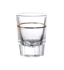 BarConic® 2oz Shot Glass with Gold 1oz Measure Line