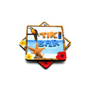 3.5in Foam Square Coaster - Tiki Beach Theme