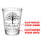 CUSTOMIZABLE - 1.75oz Clear Wedding Shot Glass - Tree Of Life