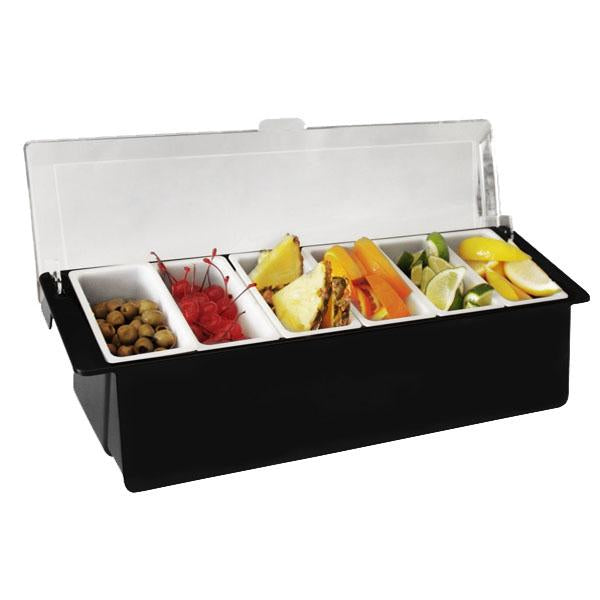 Condiment Holder (6) 1-Quart Fruit Trays with Straw Holders