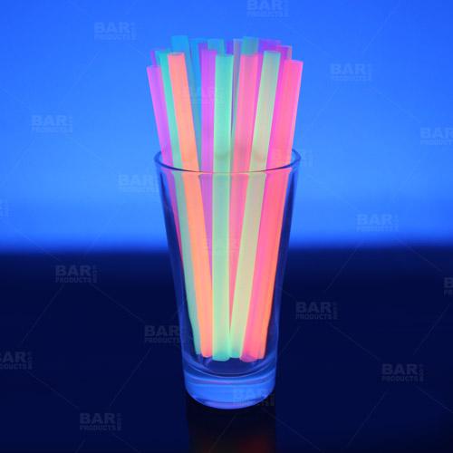 Glow under black light neon straws
