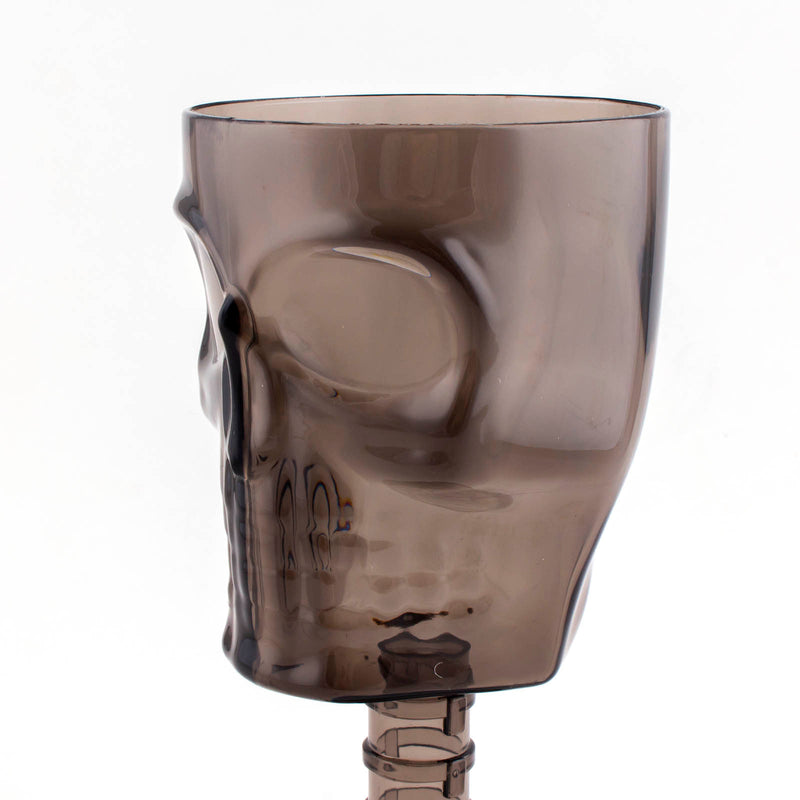 BarConic® Plastic Stemmed Skull Cup - 12 ounce - Smoke
