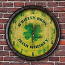 Custom Wood Barrel Top Clock – Irish Whiskey