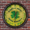 Custom Wood Barrel Top Clock – Irish Whiskey