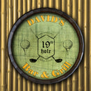 CUSTOM Golf Barrel Top Tavern Sign - 19th Hole